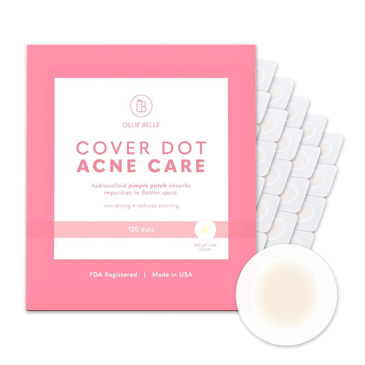 Hydrocolloid Acne Treatment Dots (120 Count) | Clear Waterproof Blemish Patches