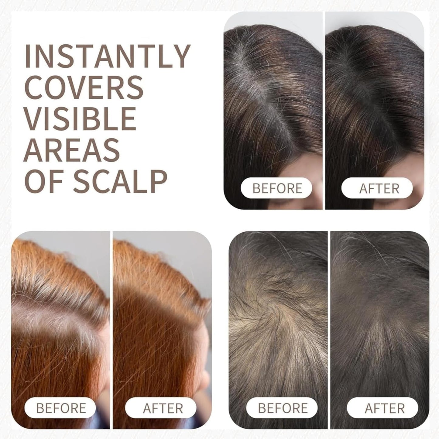 Covrix Instant Hair Powder,Covrix Hairline Powder,Hairline Concealer Powders,Gray Hairs Coverage Touch up for Women & Men, Hairline Root Touch Up Hair Color (3pc Black)