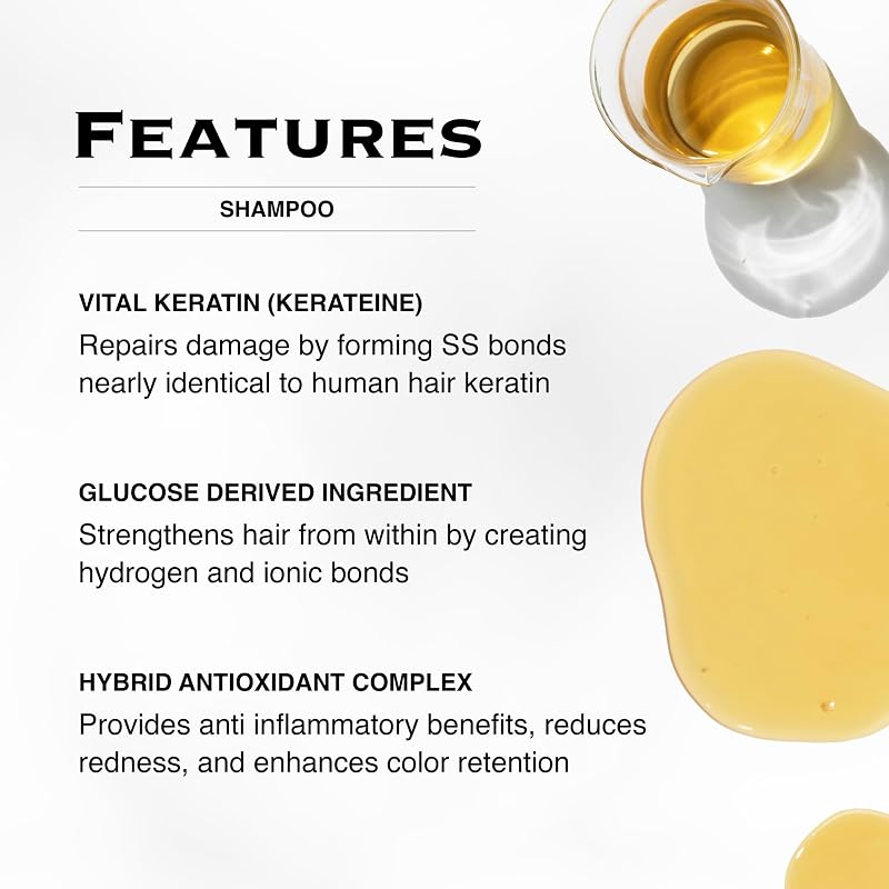 Repair Shampoo with Vital Keratin - 16.9 fl oz, Deep Hydration & Color Protection