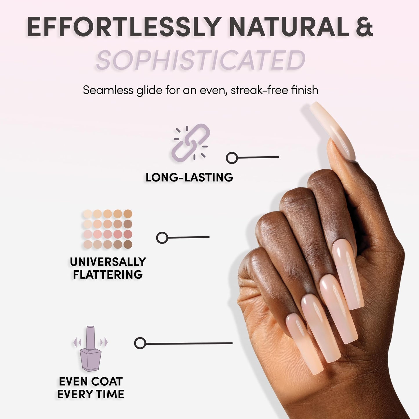 Chaun Legend Gel Nail Polish 0.5 Ounce| SHEER TONES | Peek-A-Nude LG5097