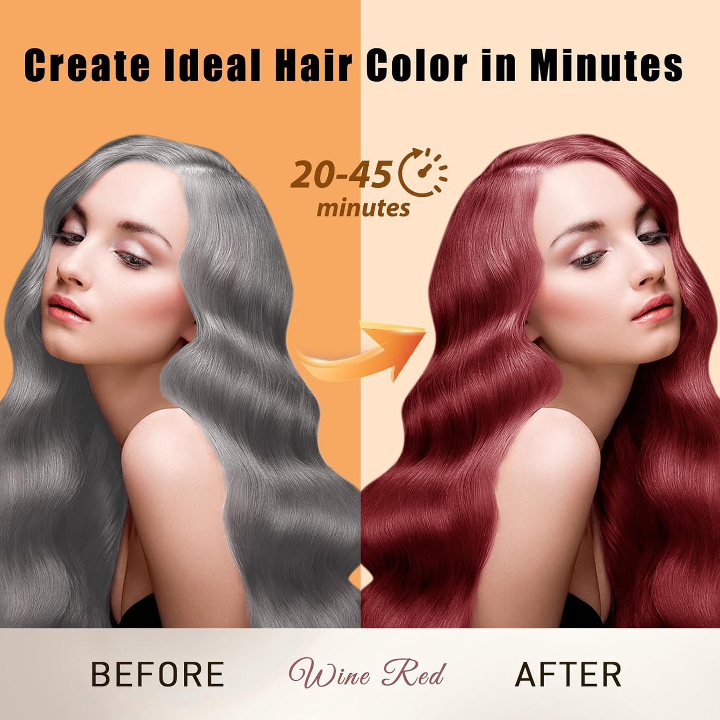 Natural Dark Coffee Hair Dye Shampoo 3-in-1 for Long-Lasting Gray Coverage - 16.9 Fl Oz