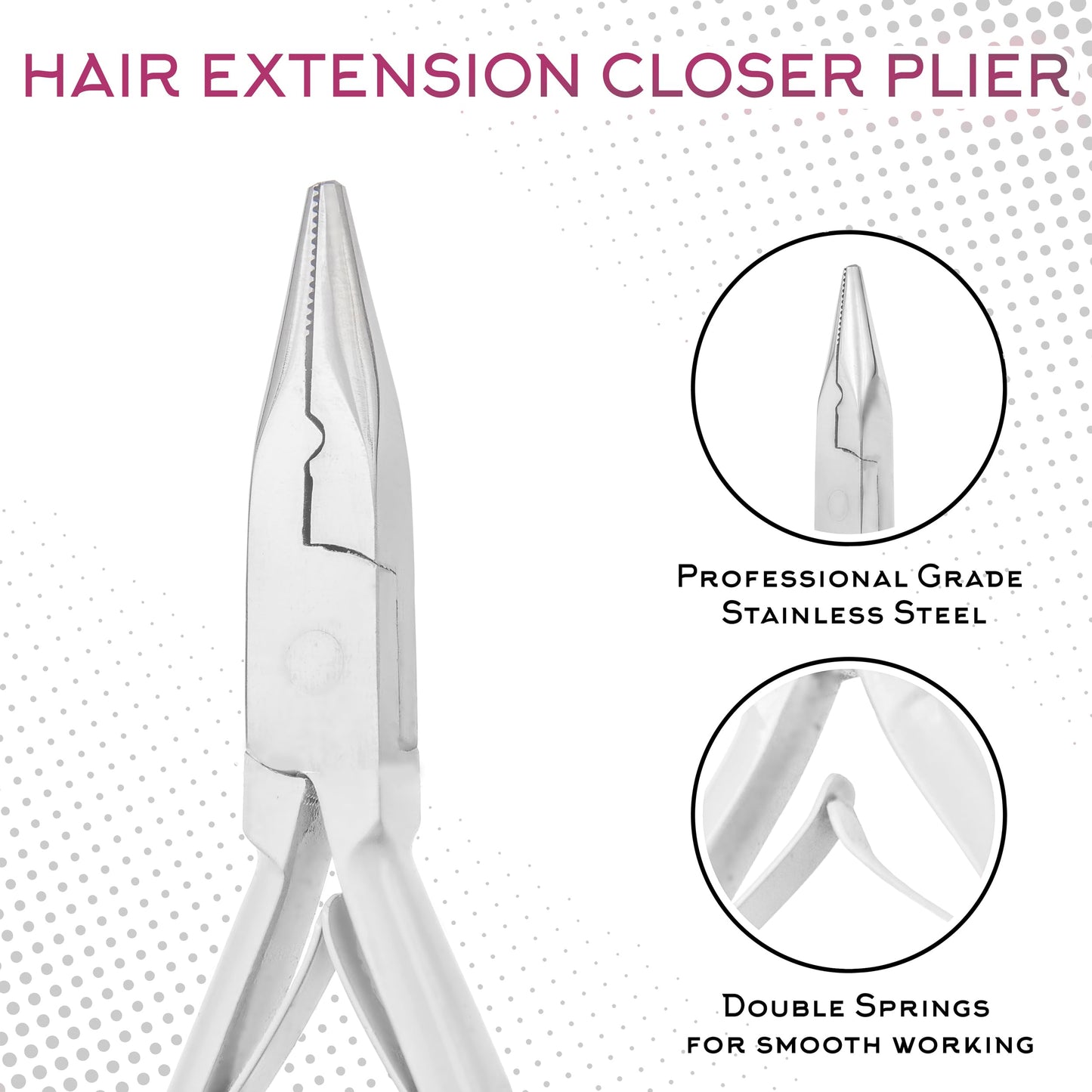 SIVOTE Professional Hair Extension Tools Kit Stainless Steel, Microlink & Itip Extensions Tool Kit, Silver