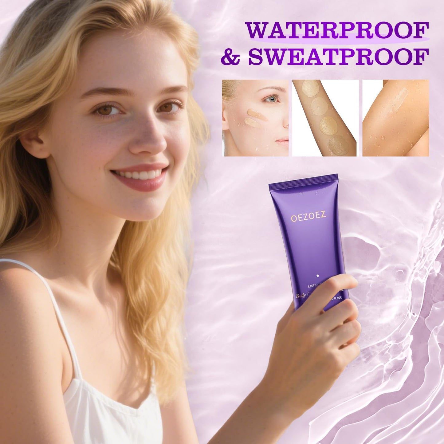 6 Colors Tattoo Cover Up Makeup with Brush – Waterproof Body and Leg Sleeve Foundation, Full Skin Coverage Bronzer & Scar Concealer Cosmetics (natural)