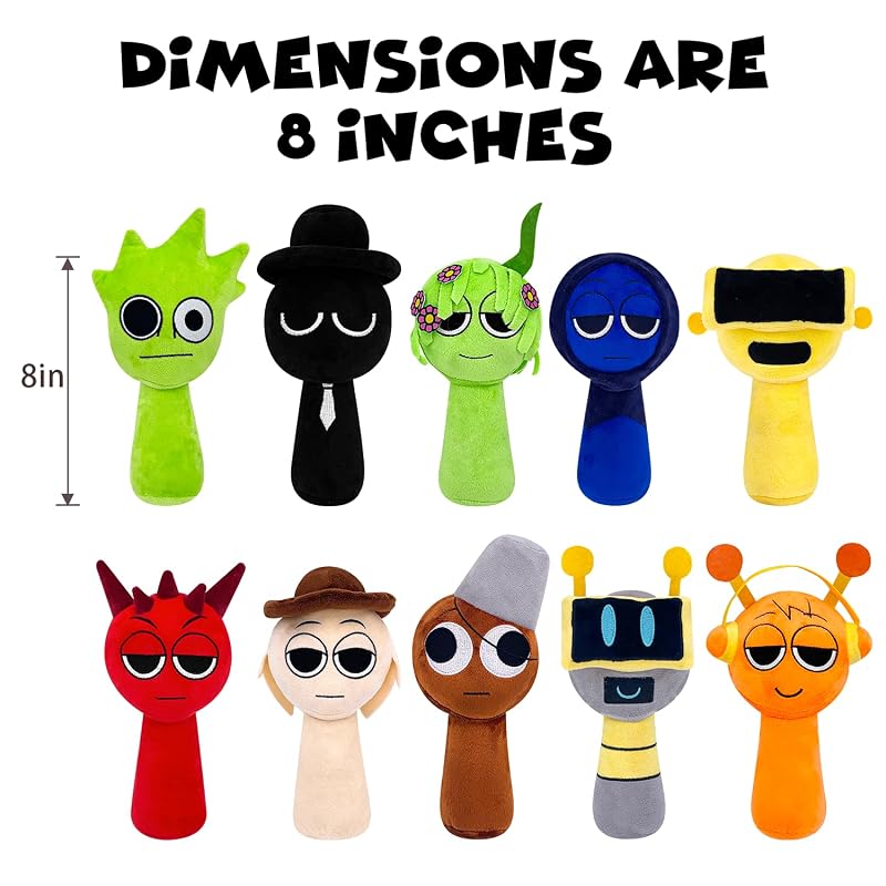 20pcs Plush Horror Toys - 10-Inch Soft Stuffed Animal Pillow Figures Gift