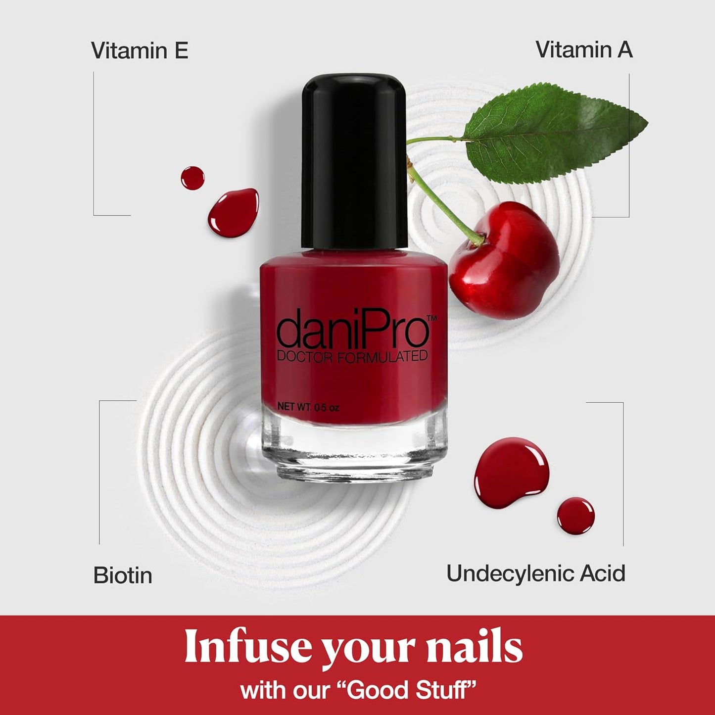 Vegan Pearlescent Mocha Nail Polish - Doctor-Formulated with Biotin & Undecylenic Acid, 0.5 oz