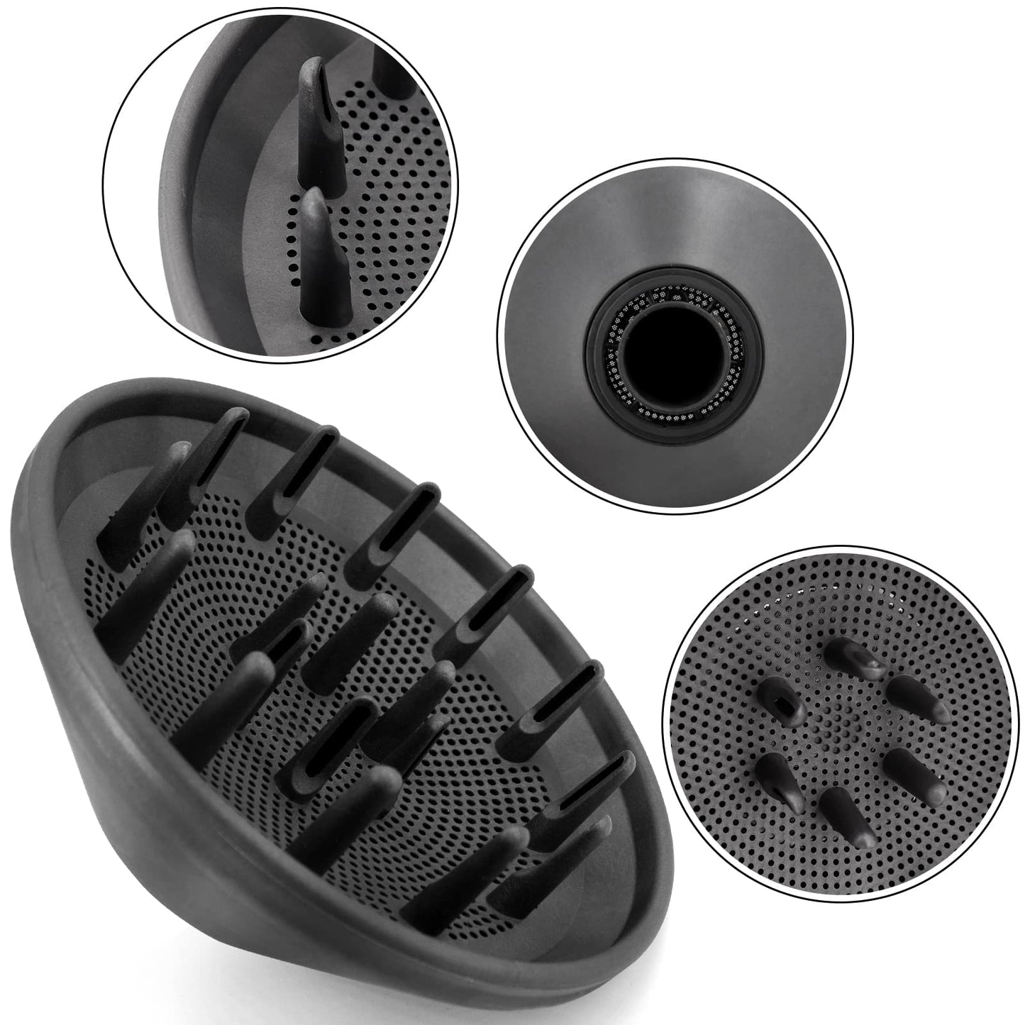 Hair Diffuser Attachment Nozzles for Dyson Supersonic Hair Dryer HD01 HD02 HD03 HD04 HD08 HD15 Tools Accessaries Parts, Black