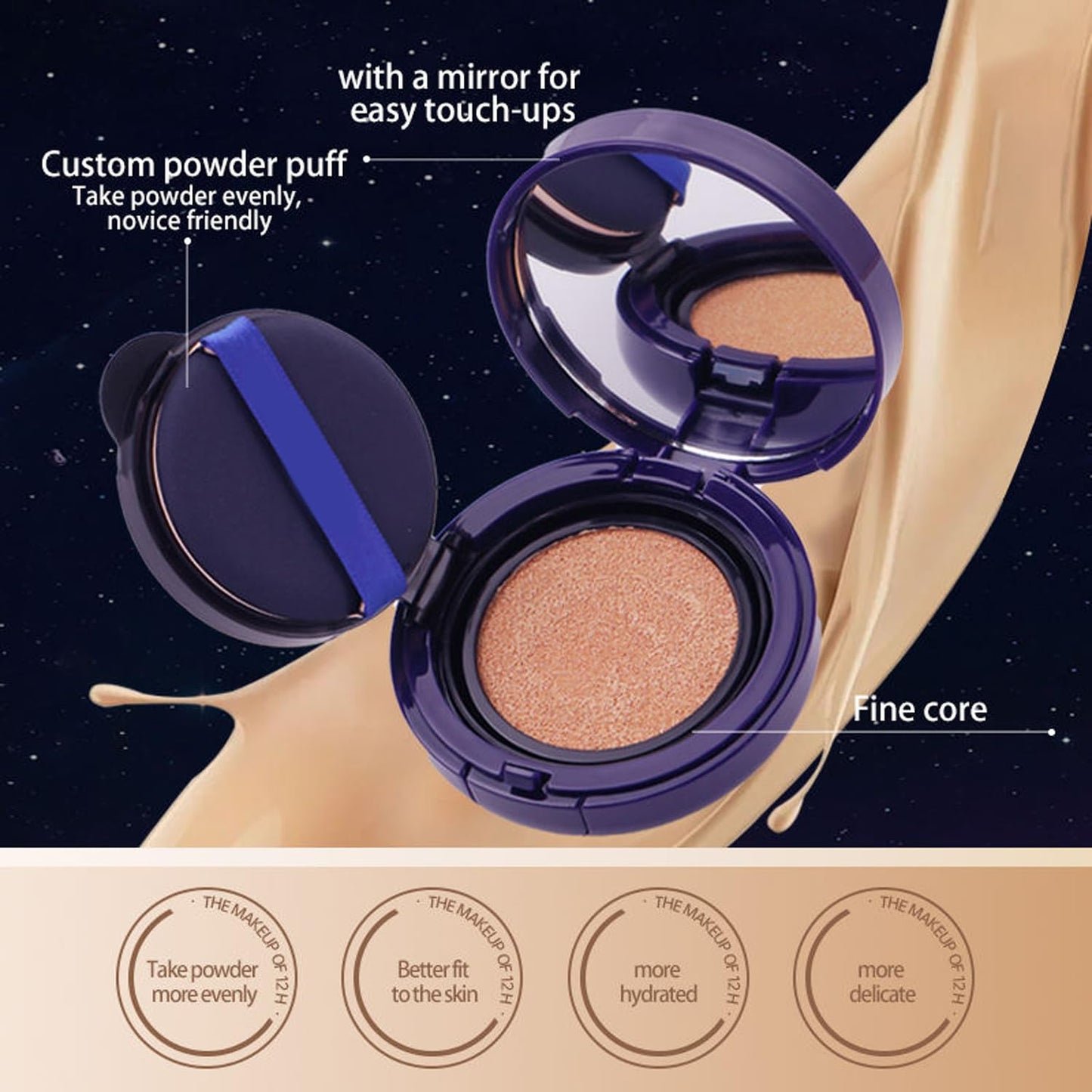 Evanesce Soft Matte Cream Concealer, Evanesce Foundation Long-Lasting Sweat-Proof, Covers Scars, Blemishes, And Tattoos Full Coverage (white+Natural)