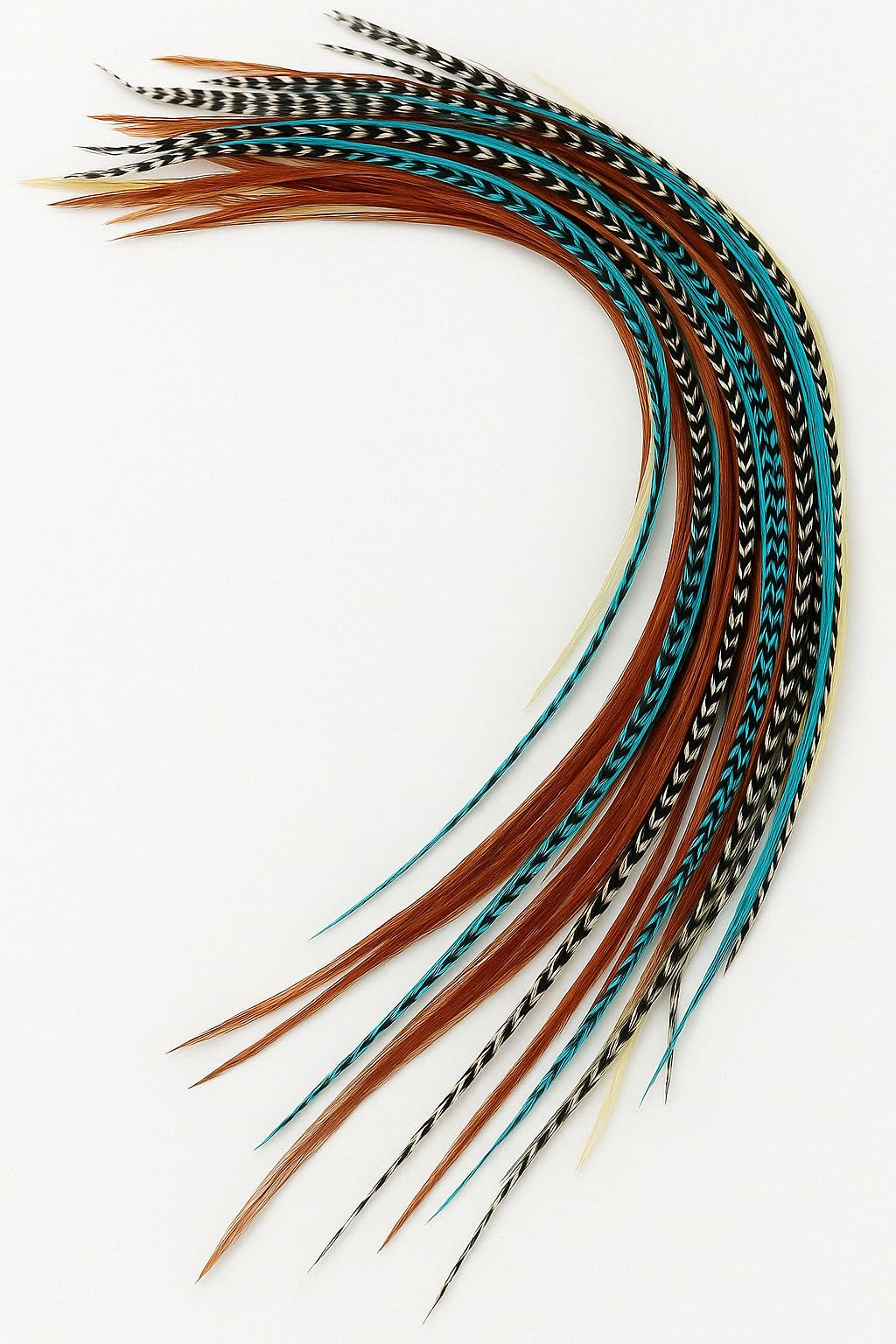 Sexy Sparkles - Feather Hair Extensions, 20 Hair Feathers 8-11 Inches with 20 Beads and Loop Tool Kit