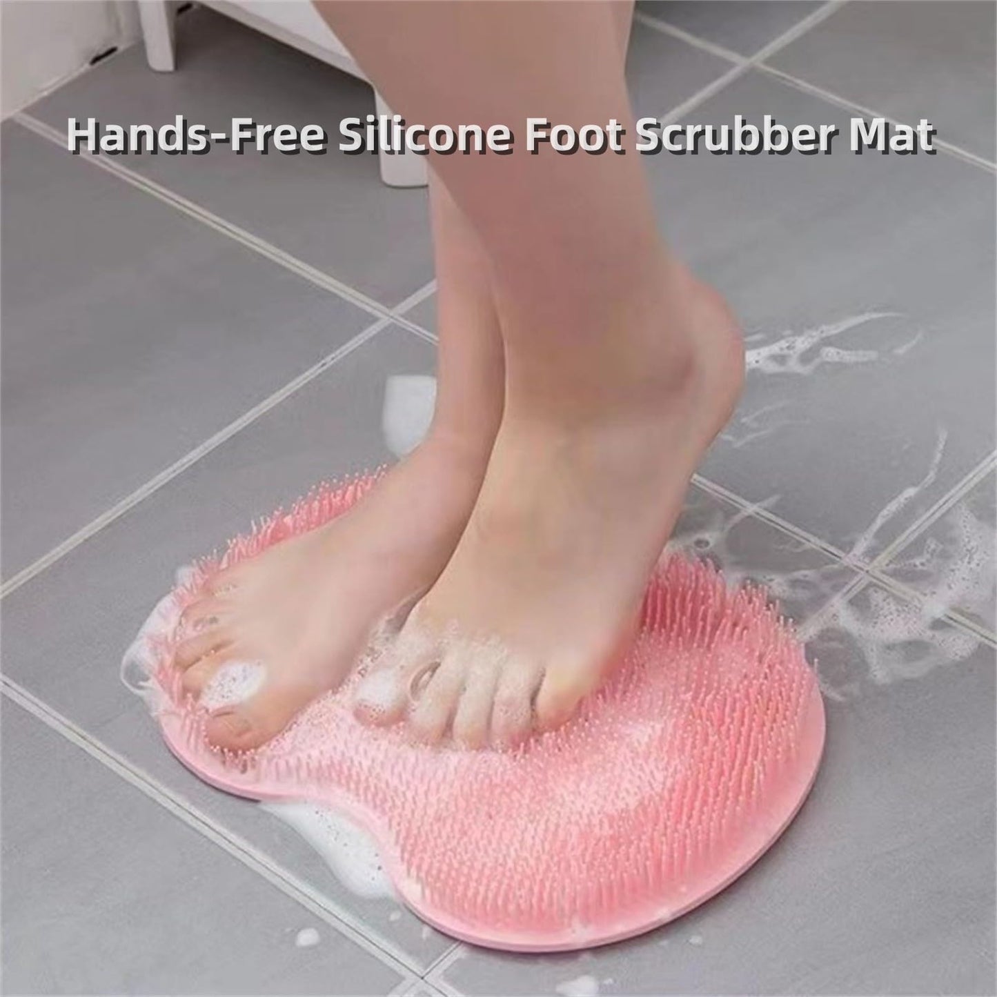 SoleSpa – Hands-Free Silicone Foot Scrubber Mat, Solespa Foot Scrubber, Shower Foots & Back Scrubbers Mat with Non-Slip Suction Cups (Yellow+green)