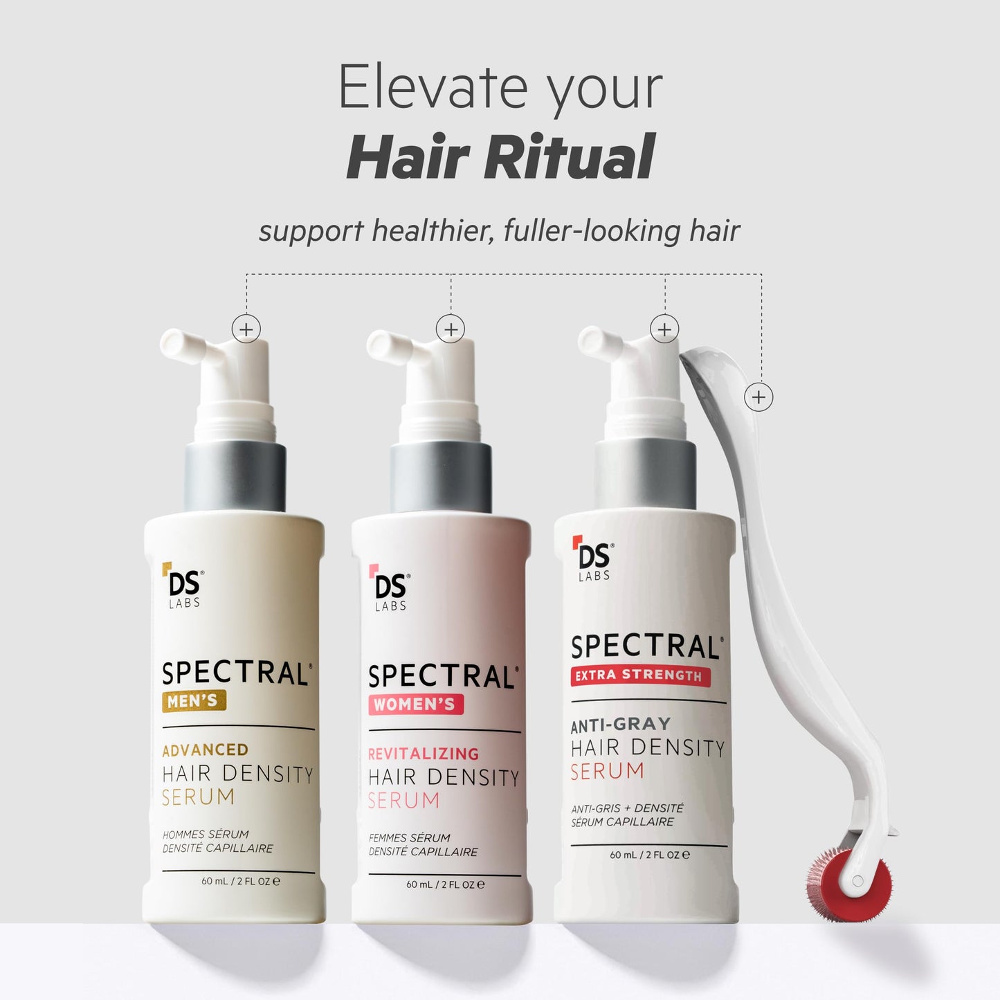 DS Labs StimuROLLER Hair Micro-Needle Hair Stimulation System 0.25mm, Packaging May Vary