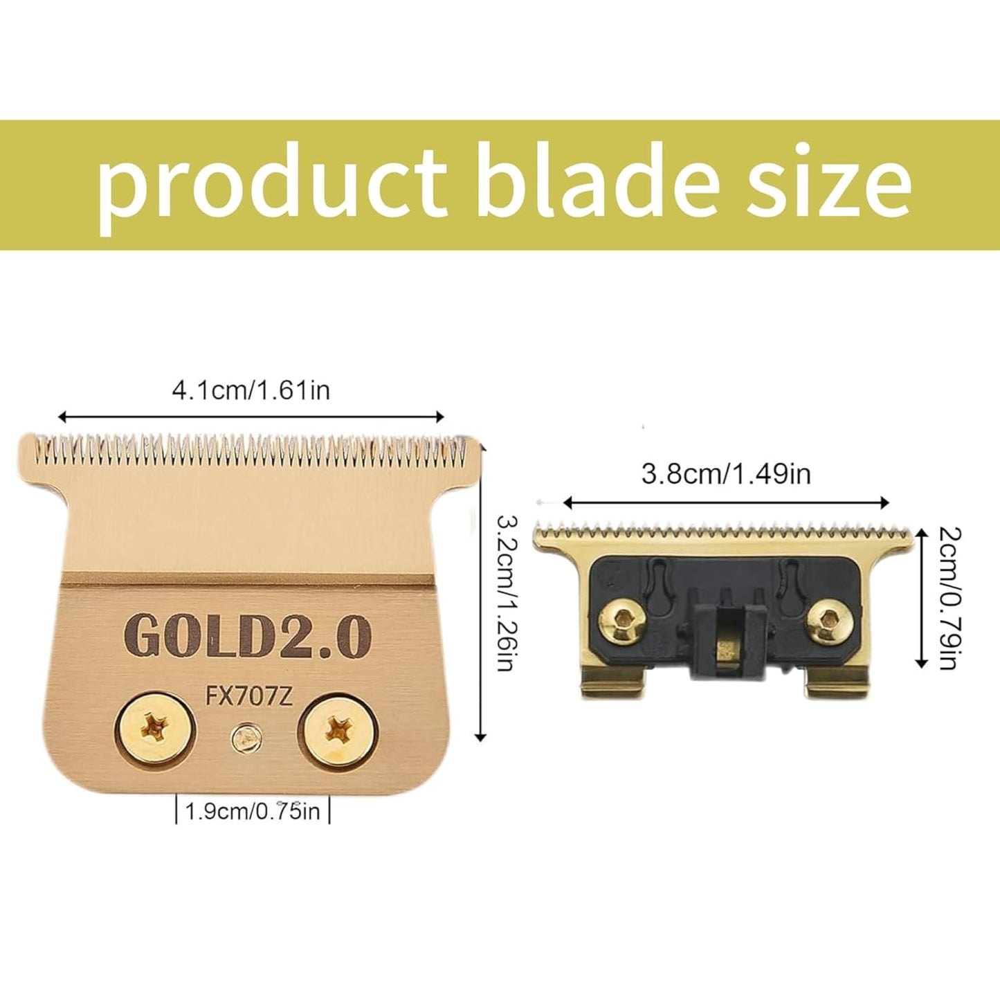 BaByliss PRO FX707Z Replacement Trimmer Blades for FX787 & FX726 - DLC 2.0 (1 Pc)