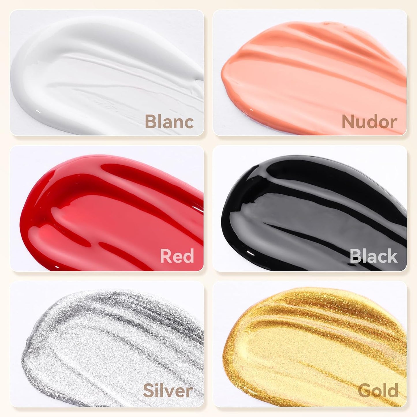 Ombre Gel Nail Polish Kit - 6 Colors for Gradient Blush Effect | Upgrade Pat Painting Gel with Sponge & Brush for Winter Manicure