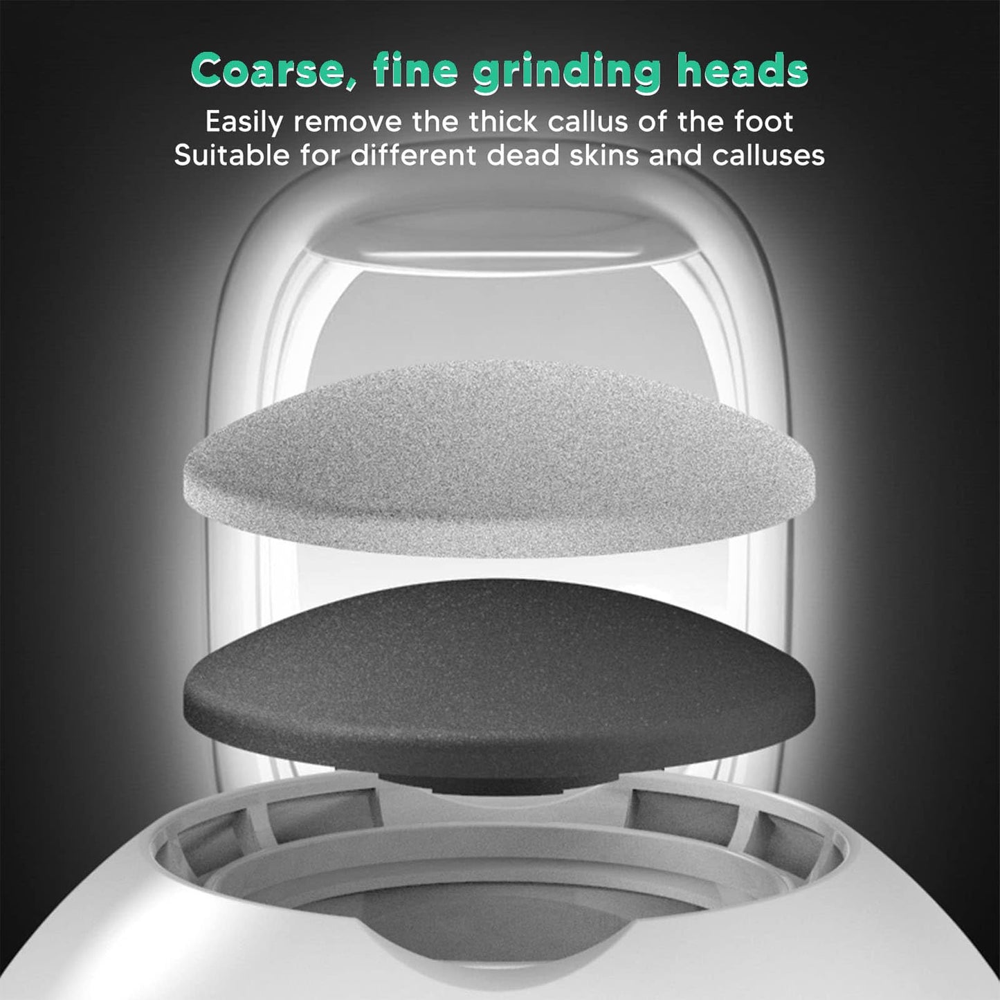 Morrat Foot Grinder, Electric Foot Grinder, New Pedicure Automatic Callus Remover, Wireless Portable Callus Remover with Vacuum Adsorption, Skin Hard Rupture Skin Trimmer Dead Skin (Style A)