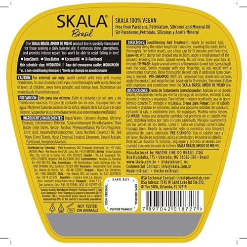 SKALA - Linha Expert - Creme de Tratamento 2 em 1 Amido de Milho 1 Kg - (Expert Collection - Corn Starch 2 in 1 Treatment Cream Net 33.81 Oz)