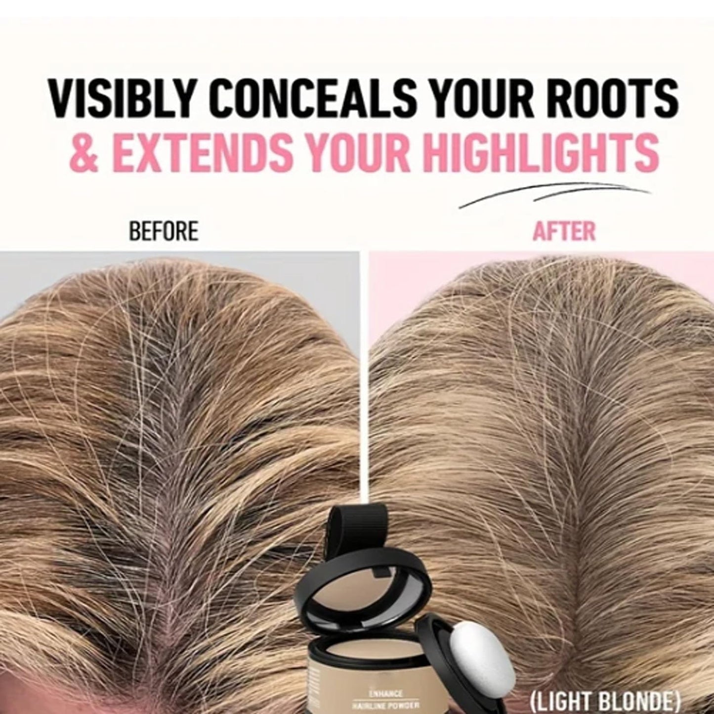 Compact Hair Filler, Hairline Shadow Powder, Sweatproof Waterproof Hair with Long-Lasting Effect, Enhance