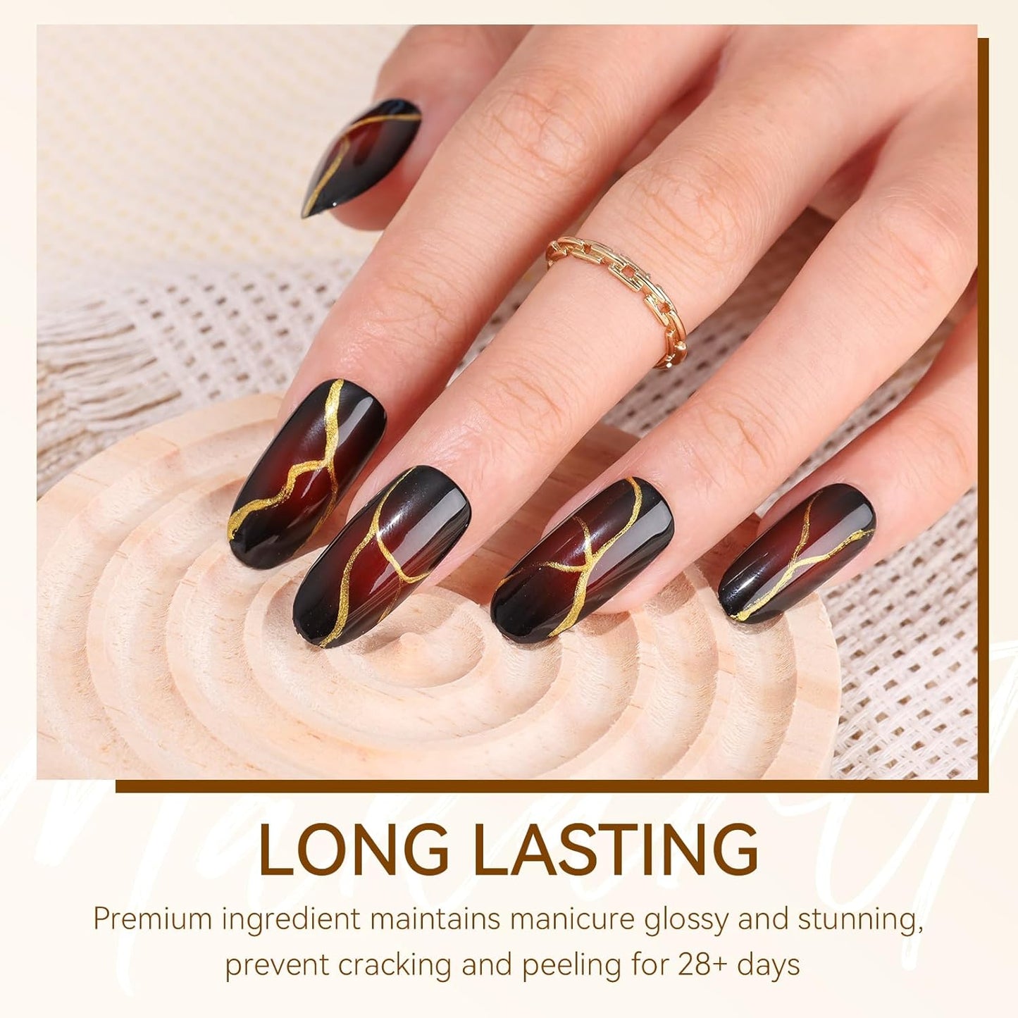 Ombre Gel Nail Polish Kit - 6 Colors for Gradient Blush Effect | Upgrade Pat Painting Gel with Sponge & Brush for Winter Manicure