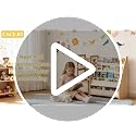 CACEJO Cream White 3-Tier Kids Bookshelf Toy Storage Organizer for Nursery