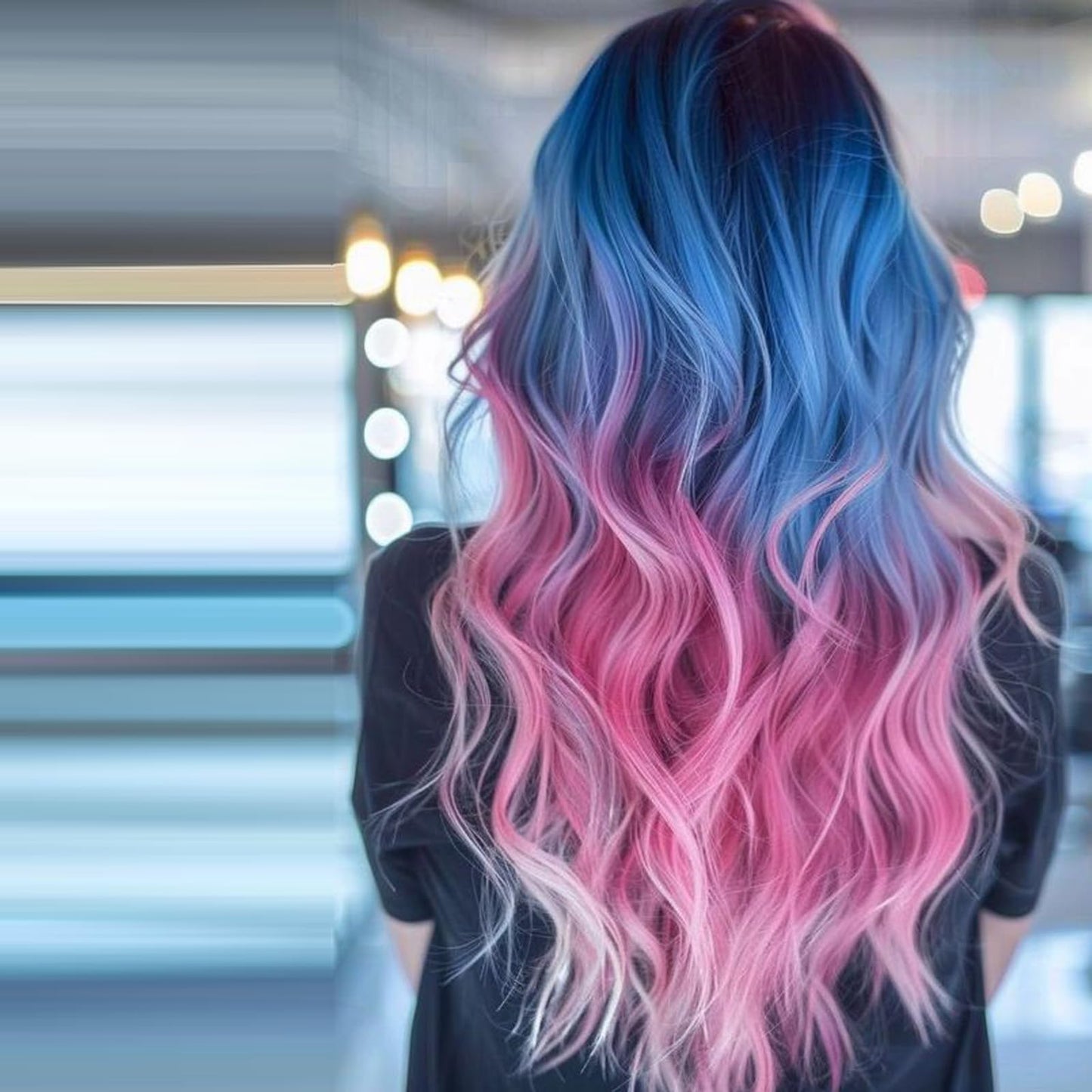 Temporary Hair Color Wax Washable & Non-Toxic Hair Styling Clay for Girls Kids Age 4-12+ Pink & Blue Hair Dye for Halloween, Cosplay, Birthday, Christmas, Party