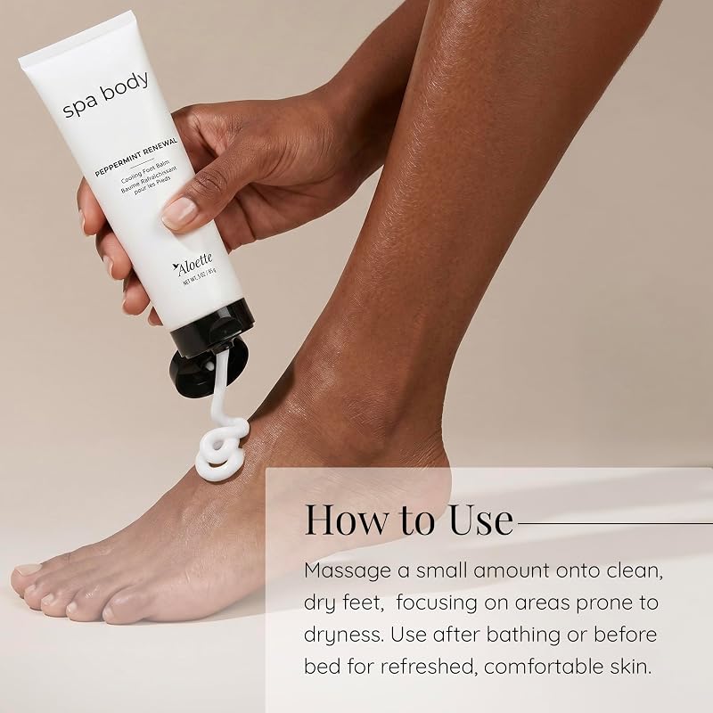 Peppermint Renewal Cooling Foot Balm for Dry Crackled Heels & Feet