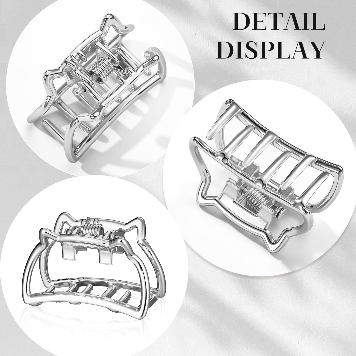 CWJCYTNSN Small Metal Hair Clips, Gold Mini Hair Claw Clips for Thin Thick Hair, Cute Tiny Hair Clips, Strong Hold NonSlip Flower Hair Jaw Clamps for Women Girls