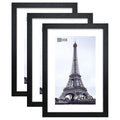 24x36 Poster Frame 3 Pack - Black Solid Wood Picture Frames (Variation: Black+3 Pack+24 x 36)