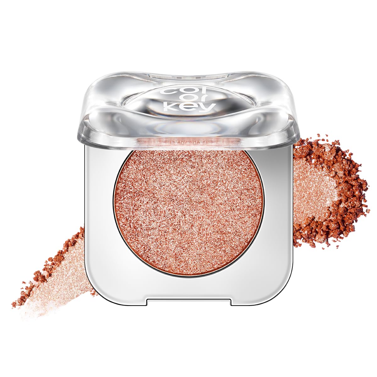 COLORKEY Stardust Diamond Mono Eyeshadow, High-Pigment Single Eye Shadow with Diamond Sparkle, Long-Lasting, Waterproof, Smudge-Proof, Multi-Dimensional Shine, Enhances Eye Contour (S04)
