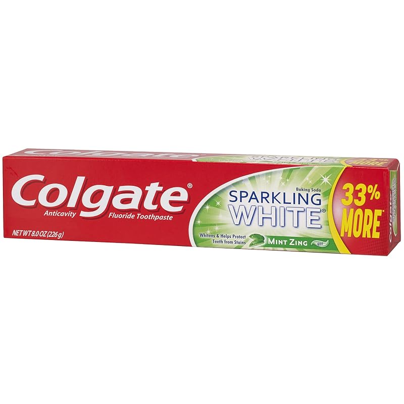 Colgate Sparkling White Mint 8 Oz Toothpaste - Pack of 6