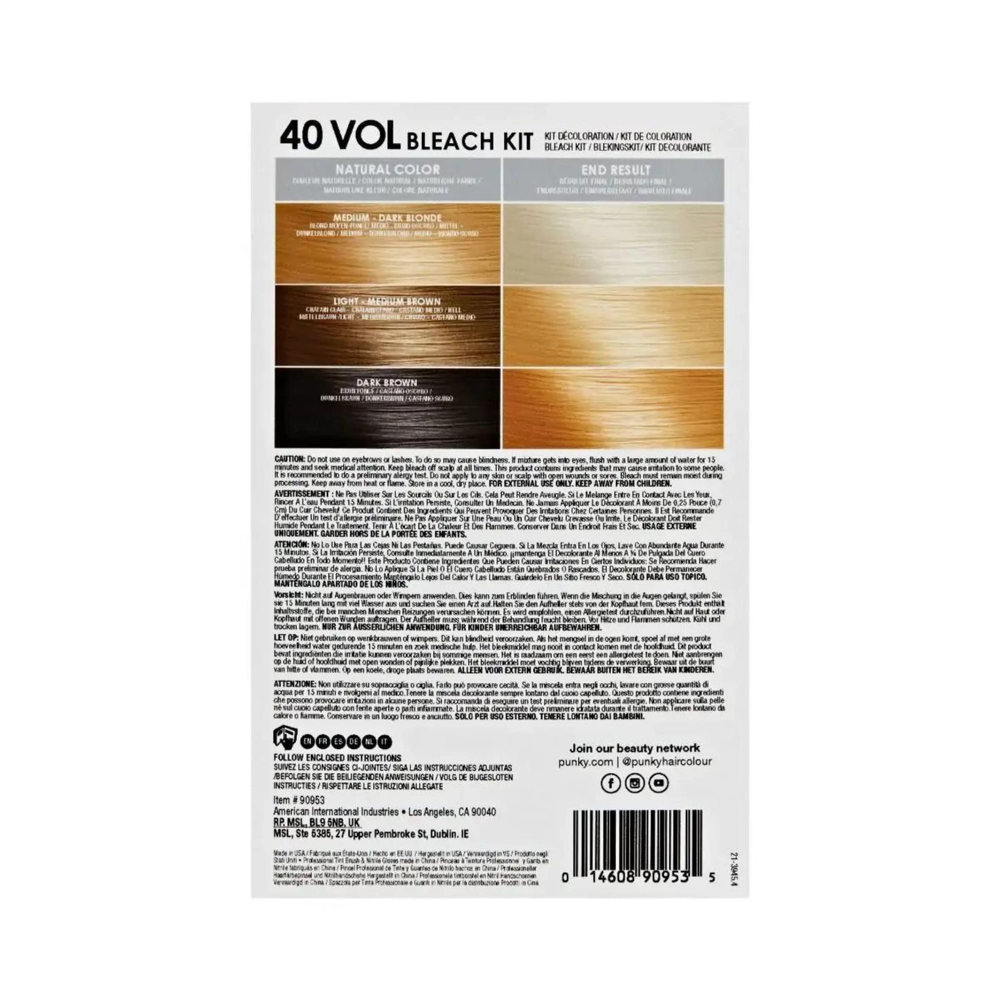 Punky Intrabond™ 40 Vol Bleach Kit, Fast Bleaching Action for Brighter Hair