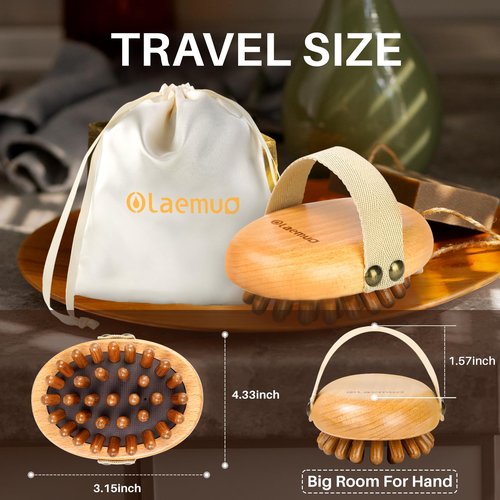 Olaemuo Wood Therapy Massage Tools for Belly Fat,Wooden Massage Body Brush for Cellulite Remover, Cellulite Lymphatic Drainage Massager for Body Shaping, Maderoterapia Kit for Muscle Pain Relief