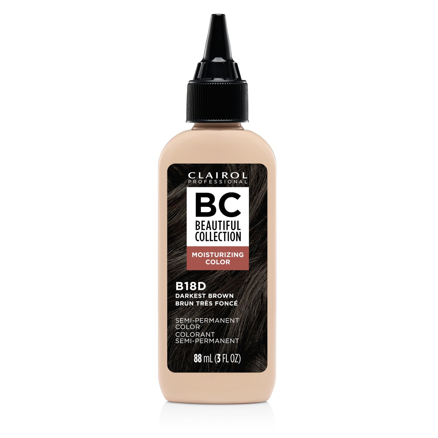 Clairol Professional Beautiful Collection Hair Color, 18D Darkest Brown, 3 oz. - Packaging May Vary