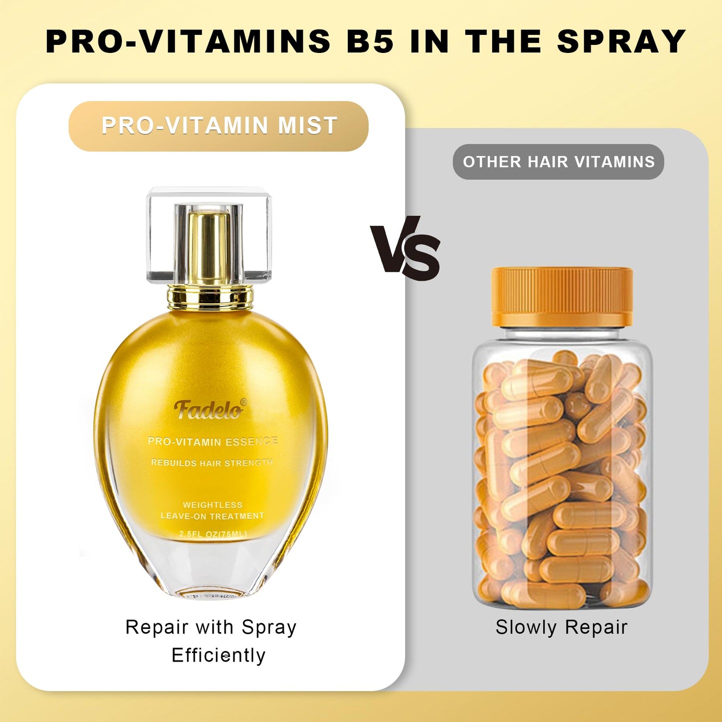 Floral Hair Perfume, Delicate Hair Fragrance with Vitamin Essence B5, Natural Hair Perfume Oil for Damaged Hair, Leave-In Nourishes and Moisturizes Hair Shine Spray, 2.5Fl Oz (75ML) (Floral)