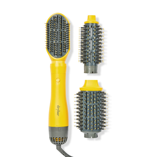 Drybar The Triple Shot Interchangeable Blow-Dryer Brush – Three Looks, One Hair Tool – Salon Styling Brush for Faster Blowouts