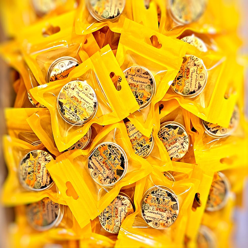 YLANG-YLANG Perfume - Eau de Parfum - Solid Balm - Aromatherapy Essential Oils (Cananga odorata, Tangerine, Jasmine, Hyacinth, Neroli, Linden, Lemon) Natural Fragrance, Travel, Favors, Gifts - 0.5oz