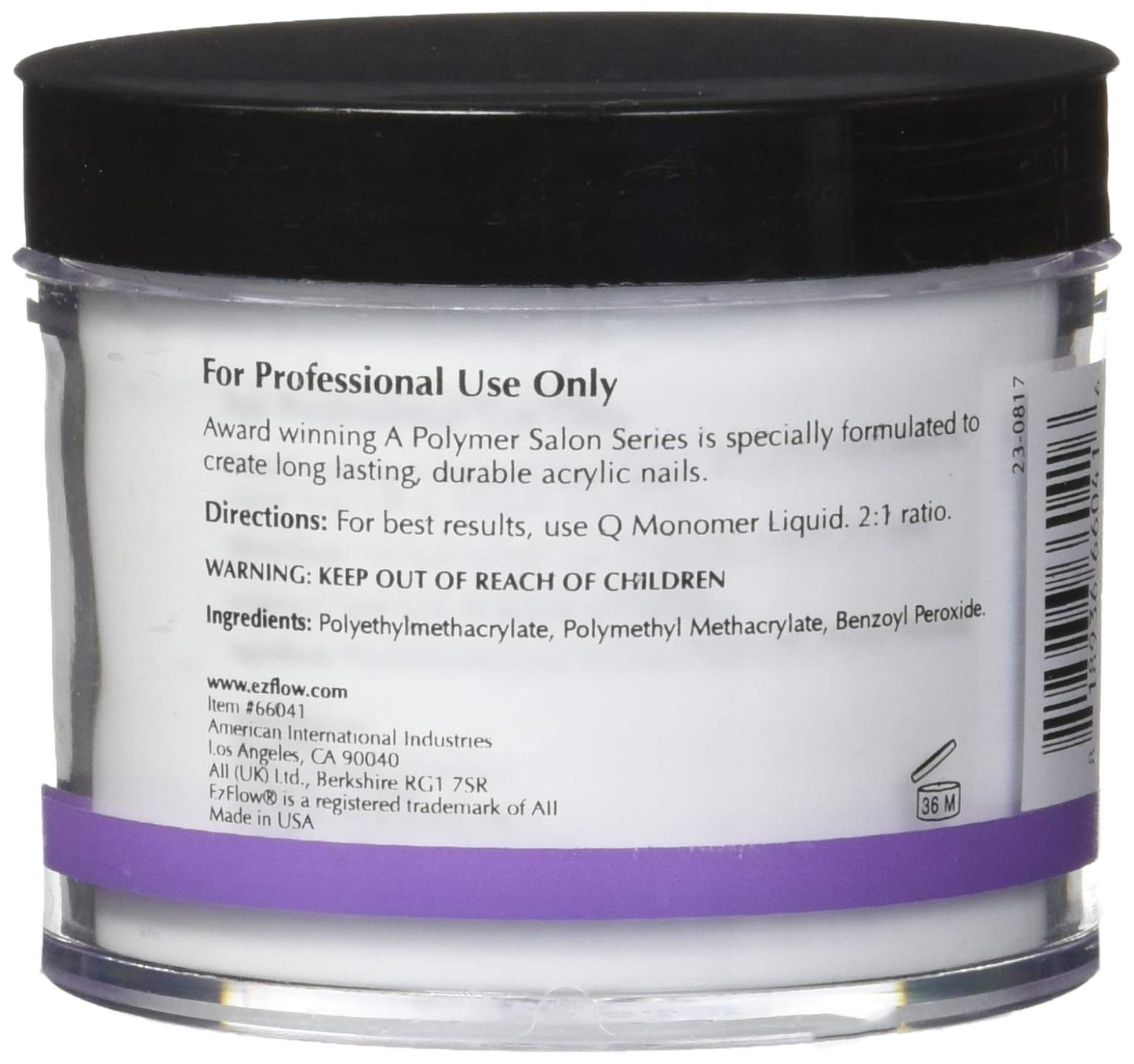 EZ Flow A Polymer Clear False Nails, 4 Ounce