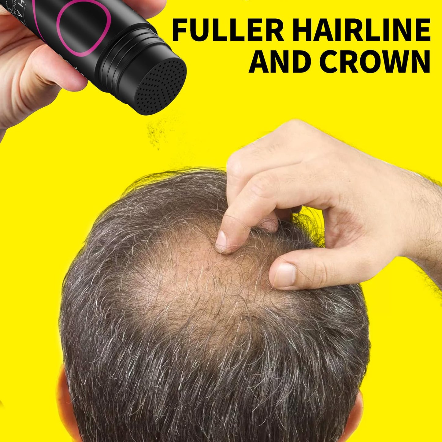 SEVICH Hair Fibers for Thinning Hair, Hair Building Fibers Instantly Thicker & Fuller Look,Hair Powder for Men & Women 25g Black