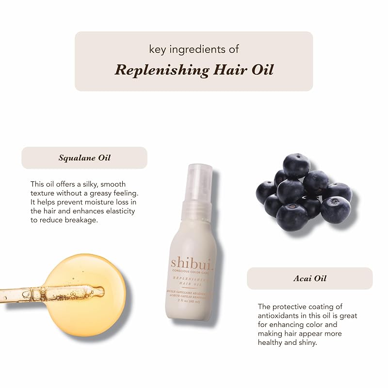 Hair Oil for Replenishment and Frizz Control - 2 Fl Oz