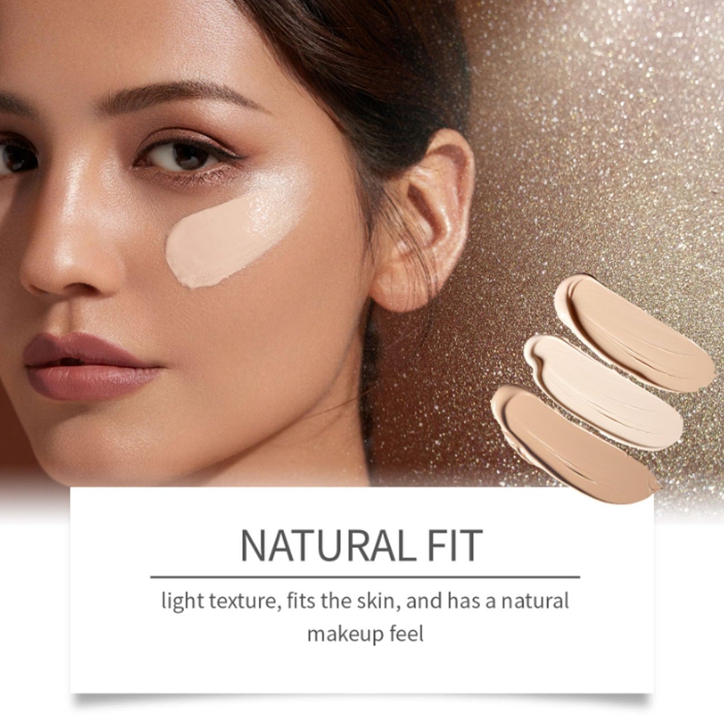 Under Eye Brightener, Brightening Cream Concealer, Under Eye Perfection Corrector, Full Coverage Under Eye Concealer Moisturizing Smooth Waterproof for Dark circles 2pcs (Natural)