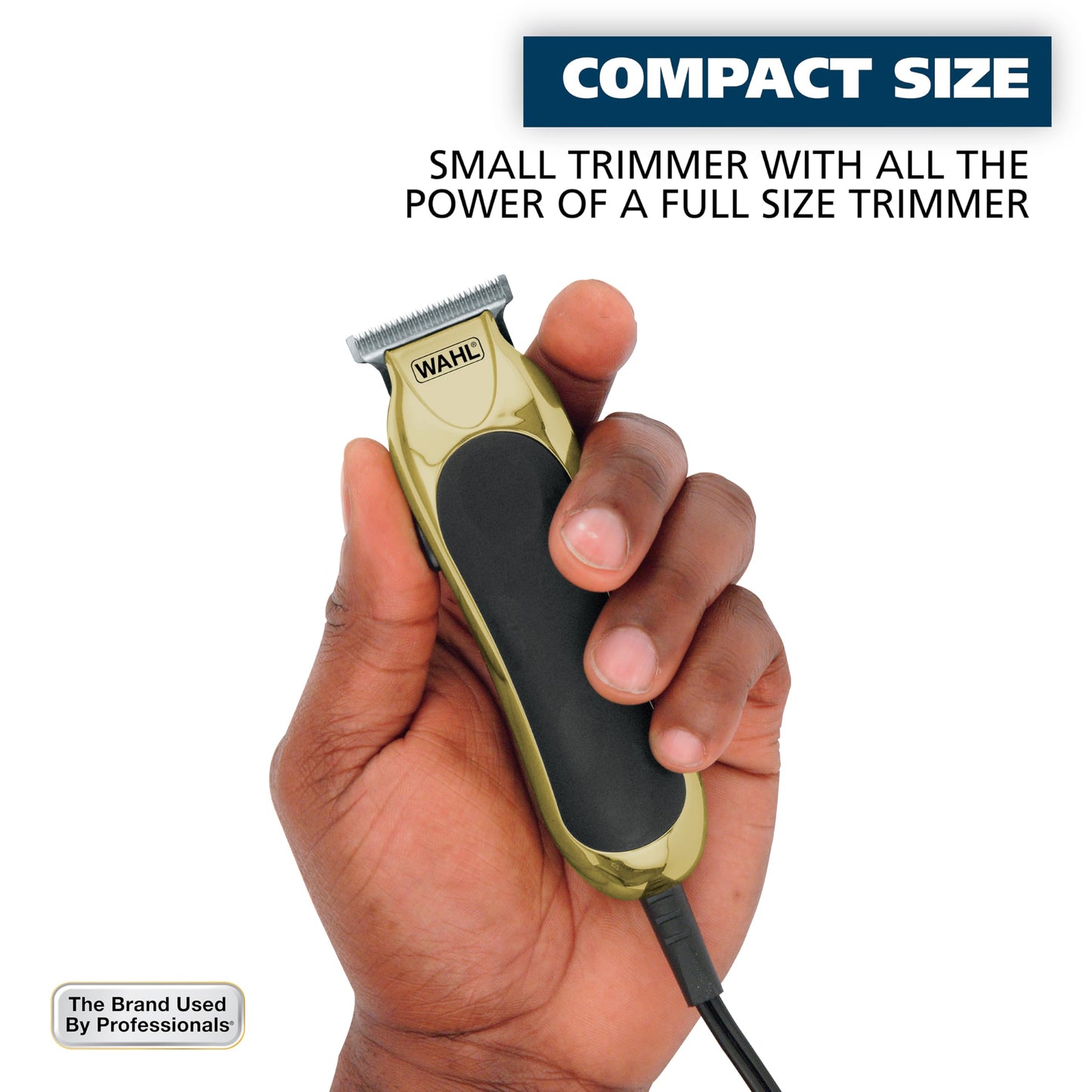 Wahl T-Pro Corded Compact Men's Beard Trimmer with Diamond Finished T Blade for Bump Free Precision Outlining, Detailing, and Trimming - Model 9307-300