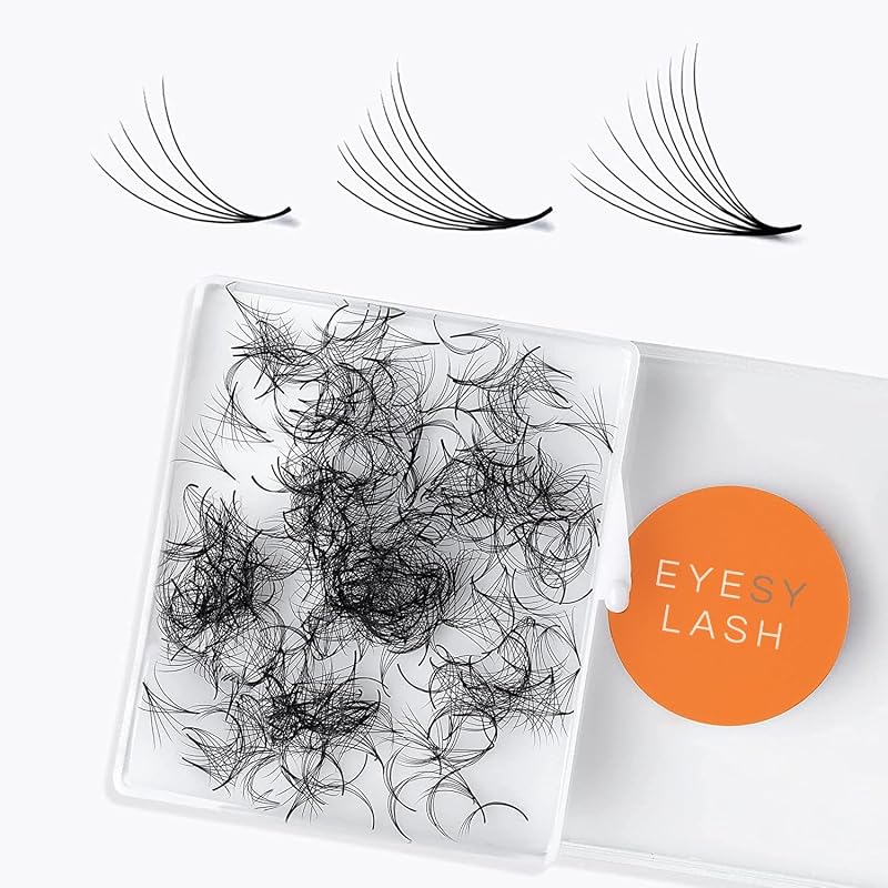 Premade Lash Fans 16D D 12mm - 0.03mm, 480–530 Case, Natural Fluffy Eyesy Lash Promade