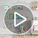 36-Inch Clear Acrylic Floating Shelves Wall Mounted Display Shelf for Books & Figures, 2 Pack