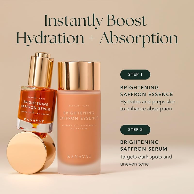 Mini Radiant Rani Brightening Saffron Facial Essence Toner 1 Fl Oz - Hydrating Niacinamide & Squalane