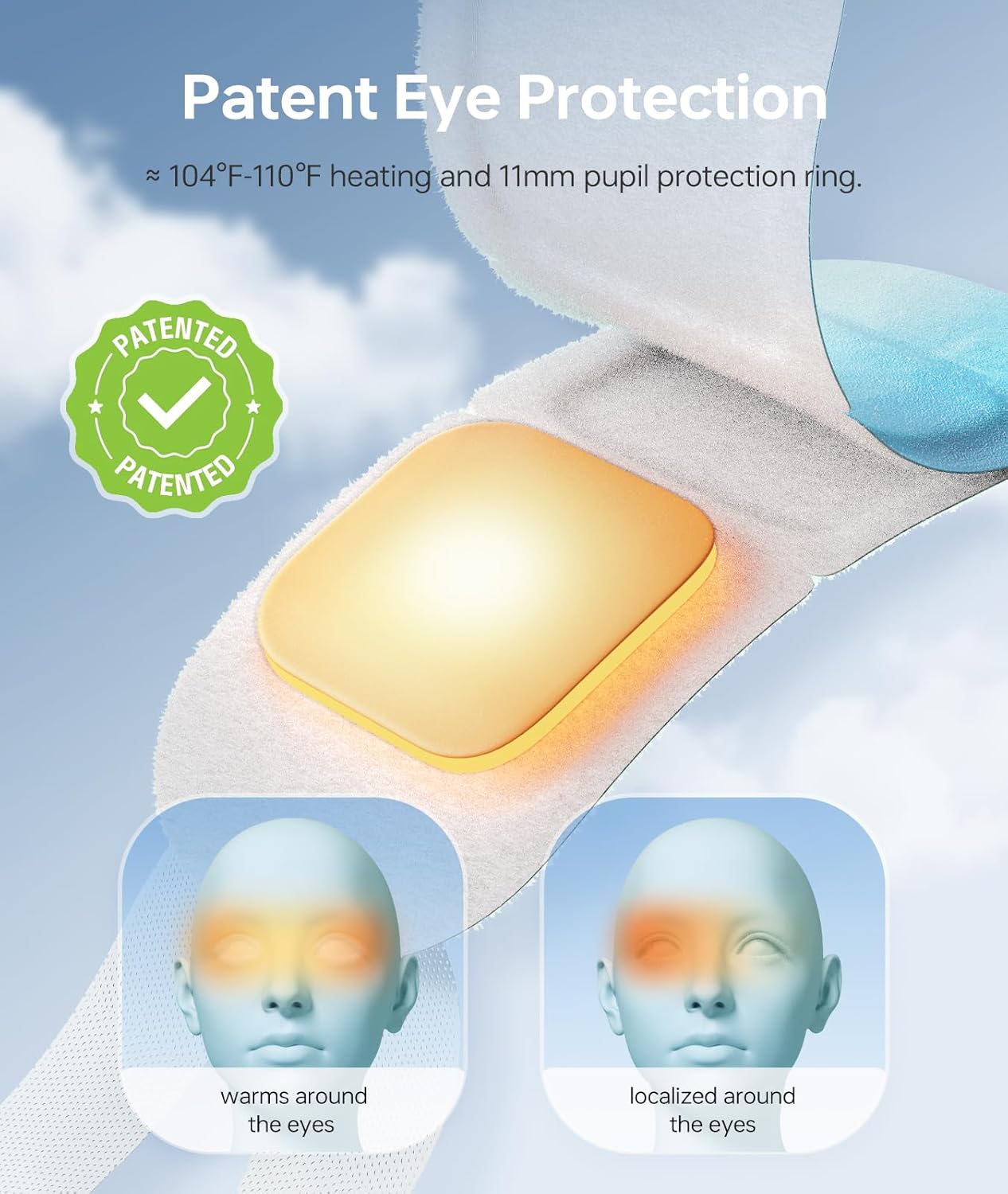 Self-Heating Eye Mask 18 Pack - Silk Cotton Warm Compress for Dry Eye Relief