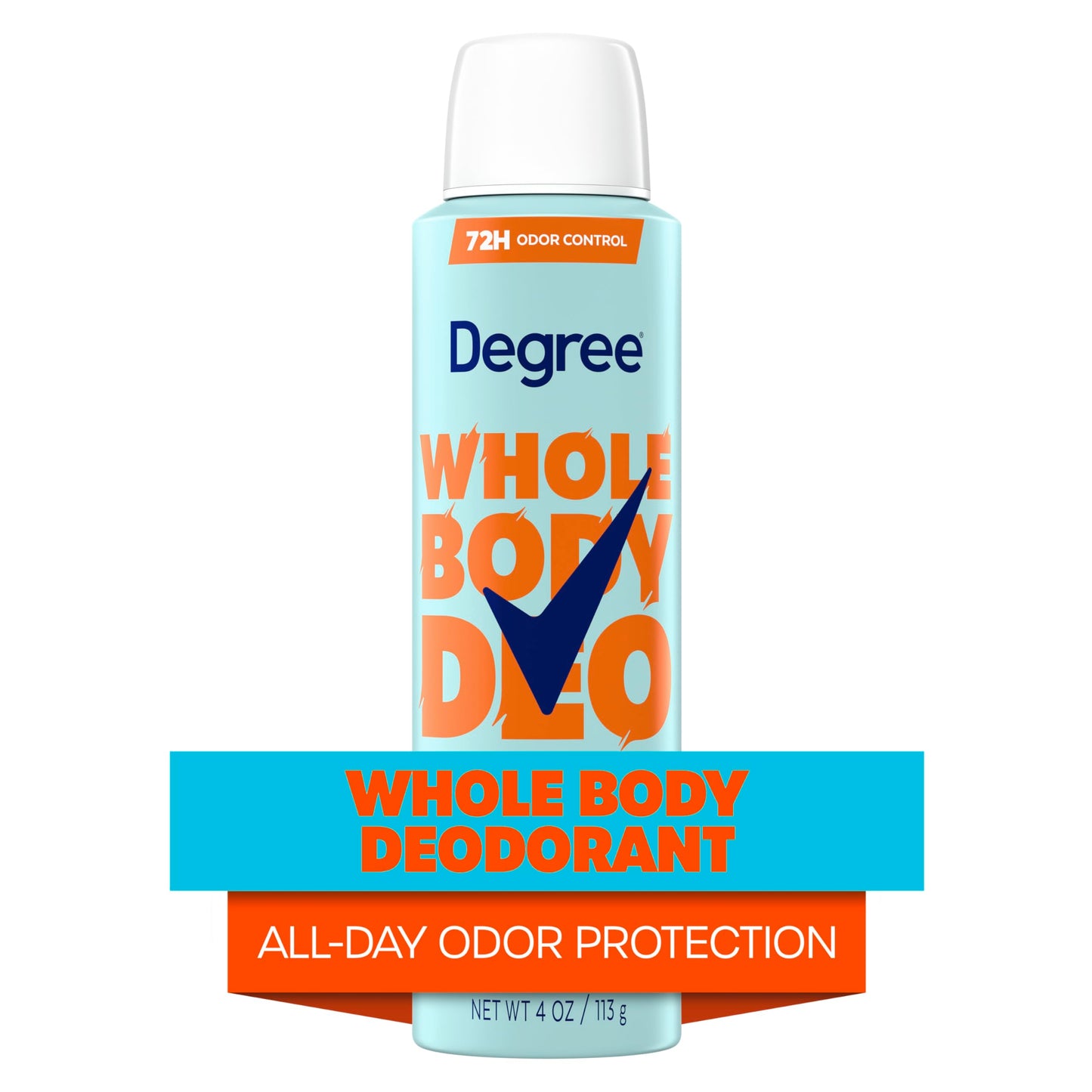 Degree Women Whole Body Deodorant Spray, Fresh Citrus Scent, Aluminum Free 72H Odor Protection 4 oz