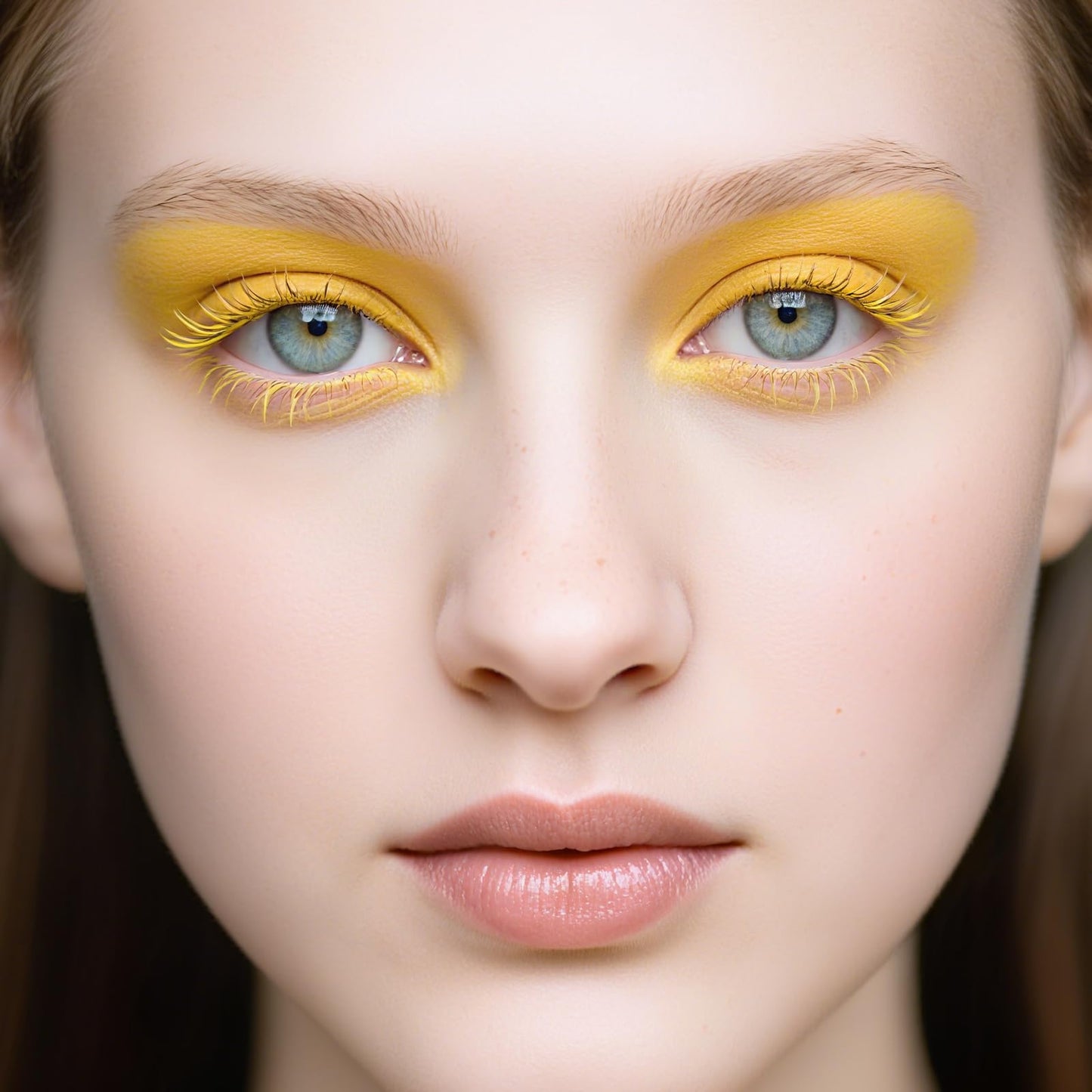 FIVEFULU Matte Cream Eyeshadow Stick, Yellow Eye Shadow Stick for Women【Waterproof】【Long-Lasting】【Ultra-Blendable Formula】 Rotatable Cream Eye Shadow Pencil Crayon (#07)