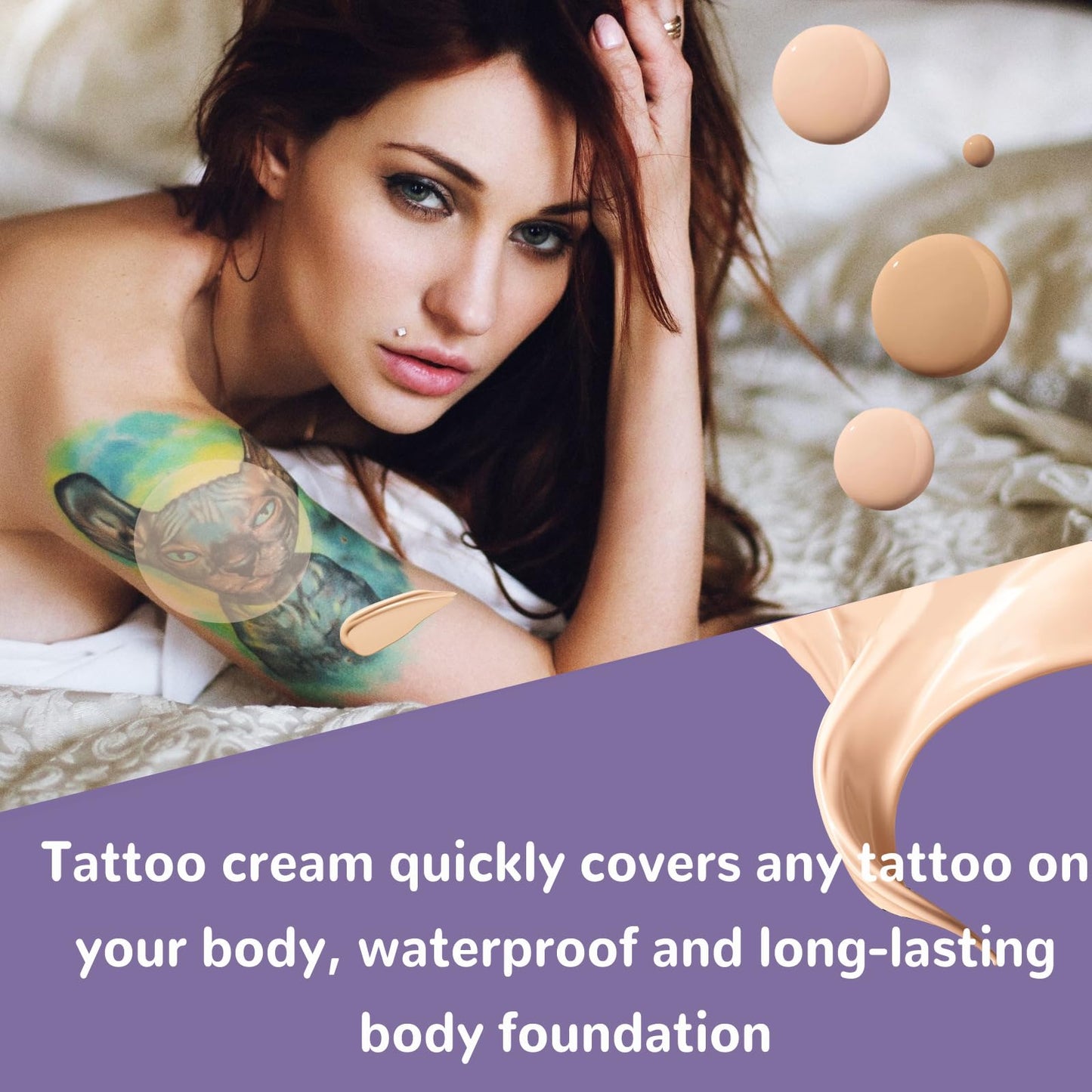 All over Complexion Perfector, Tattoo Cover Up Makeup Waterproof, Body Coverage Perfector, Transfer-Resistant and Long-Last Body Foundation (2PCS)