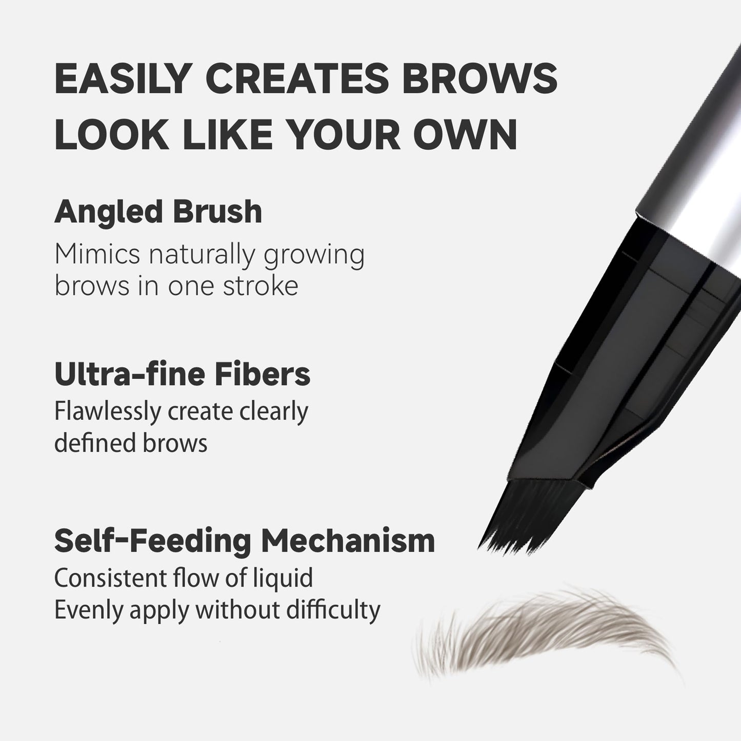 Unicos Eyebrow Pen, Angled Brow Brush, Eyebrow Pencils for Women, Natural Brow Pen, Hair-Like Strokes, 24hrs Long-Lasting, Waterproof, Smudge-Proof, Easy to Use, Multiple Uses, Gifts for Her, Taupe