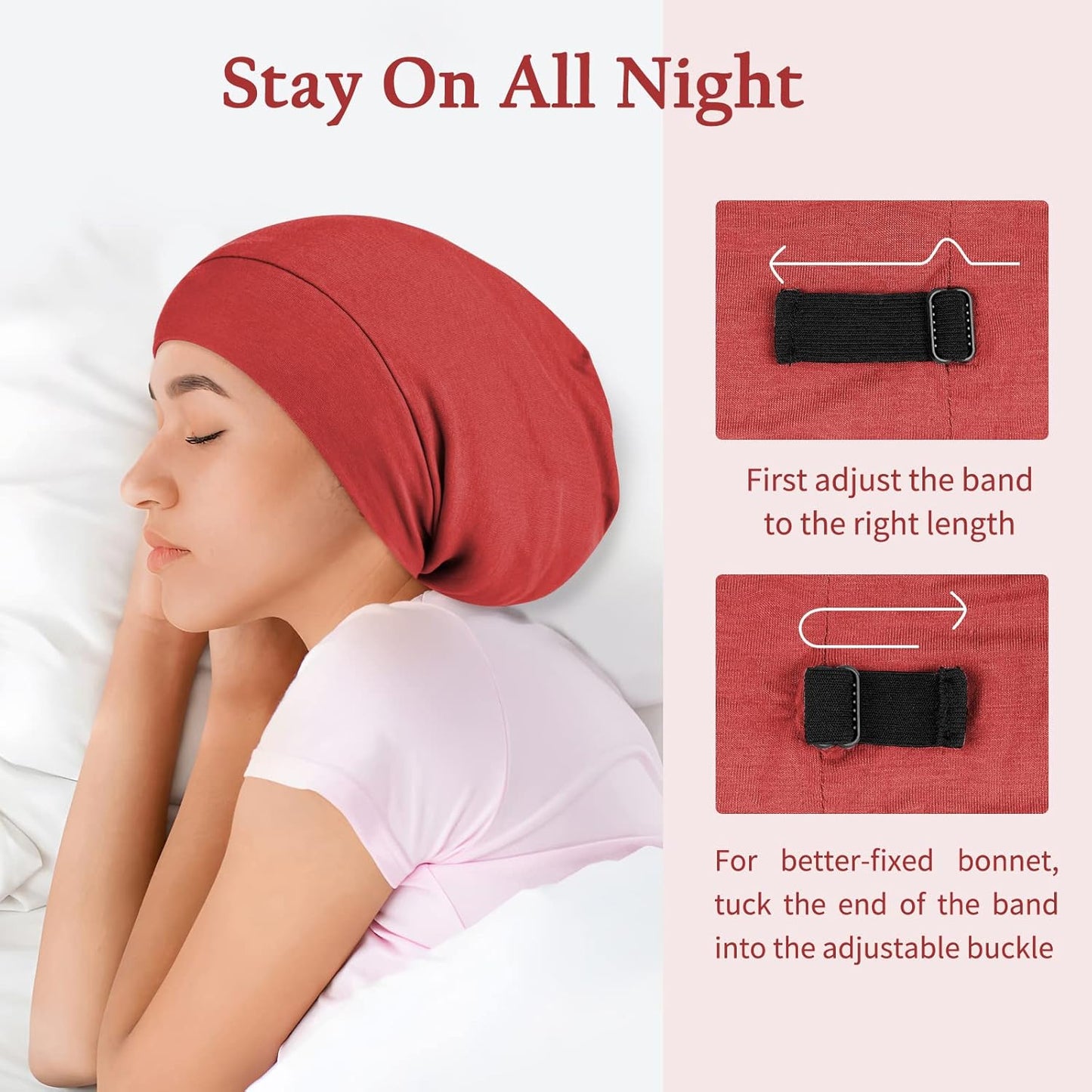 100% Silk Dreadlock Cap & Bonnet for Sleeping - Extra Large Hair Cover for Men & Women