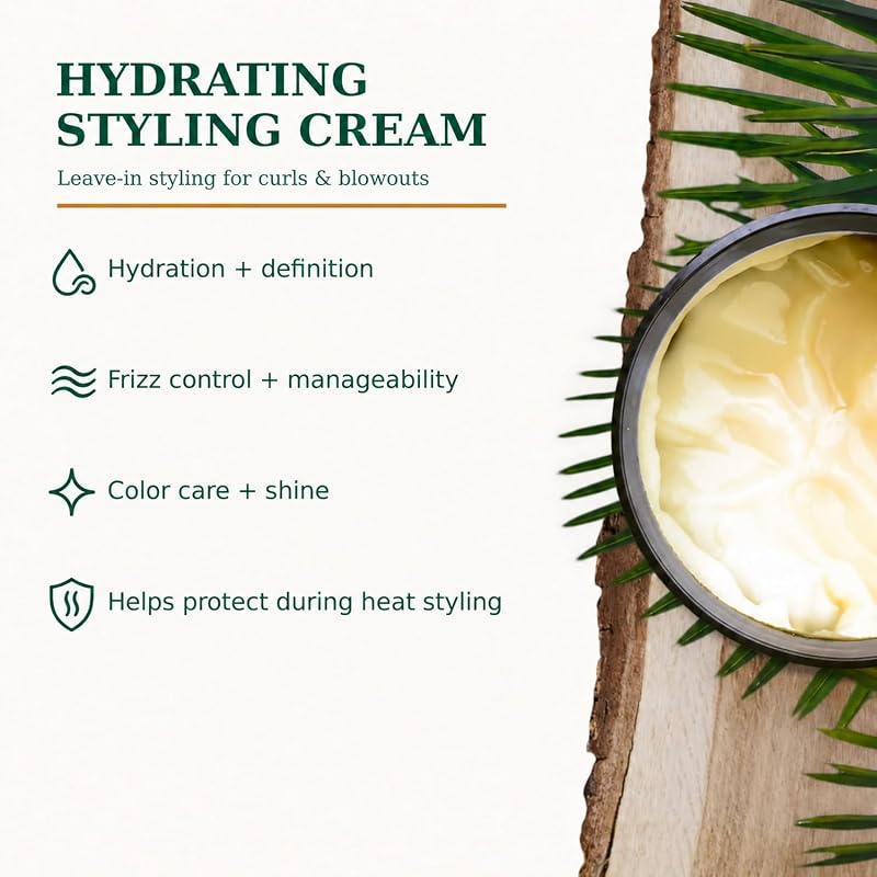 Hydrating Styling Cream for Curly & Color-Treated Hair - 6 oz