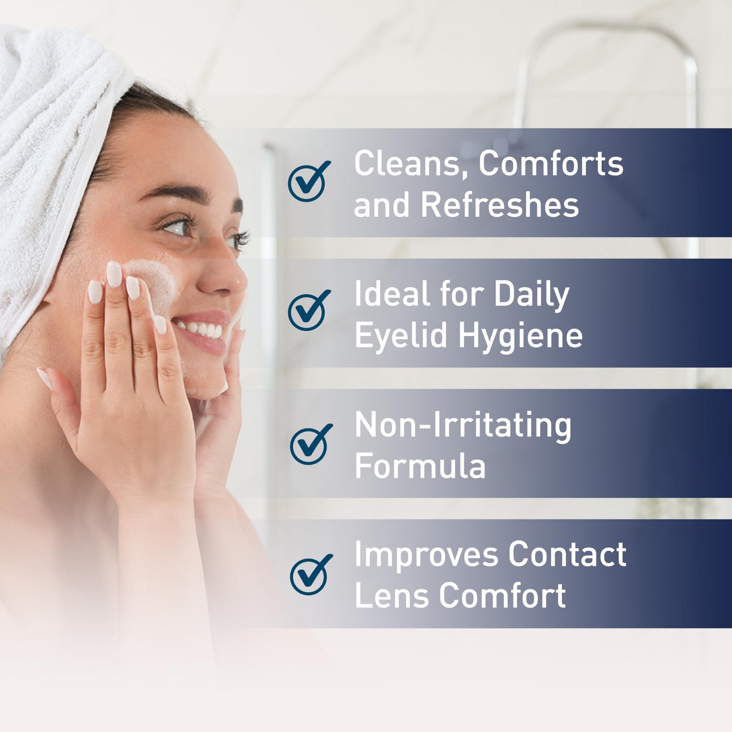 OCuSOFT Original Foaming Eyelid Cleanser - Mild Instant Foam to Remove Oil, Dust, Pollen & Makeup - 1.68 fl oz