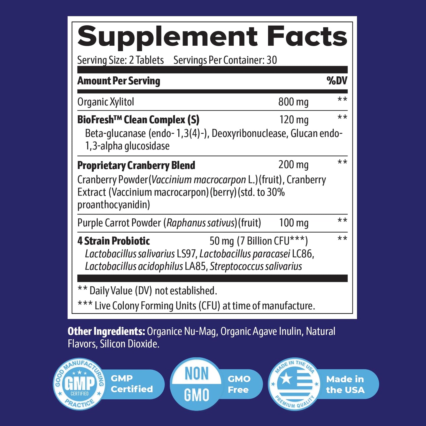 ProvaDent - Original Formulated Supplements for Teeth and Gums Health | Bad Breath Treatment for Adults | Boosts Oral Health - 100% Natural, Made in USA, 60 Tablets, 1 Month Supply